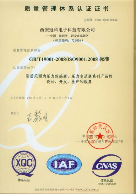 Китай Atech sensor Co.,Ltd Сертификаты